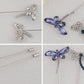 Alilang Vintage Dragonfly Hat Pin Silver Plated Sparkly Crystal Rhinestones Insect Hatpin Stick Lapel Pins for Women Men
