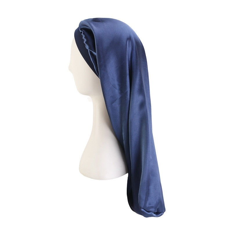 Extra Long Satin Bonnet Sleep Cap