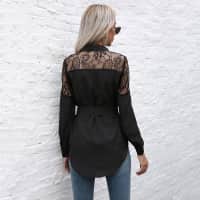 High-quality Sexy Touch of Lace Long Blouse