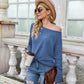 Fashion Soft Cross Stitching Textured Pullover