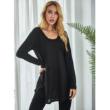 Loose and Soft Long Flared Cozy Tee
