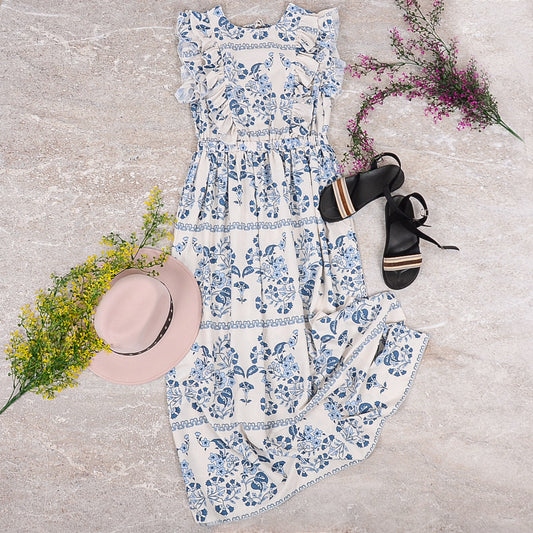 Blue Ivory Summer Maxi