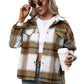 Anna-Kaci Women's Loose Plaid Jacket Shackets Wool Blend Button Down Shirt Outerwear