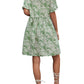 Anna Kaci Women Casual Shirt Dress Cute Floral V-Neck Short Sleeve Flowy Tunic Dresses with Pockets