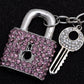 Rose Pink Deadbolt Key Locket Hook Clip Keychain