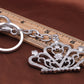 Silver Iridescent Colored Crown Tiara Key Chain