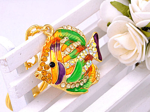 Multi Colored Tropical Colorful Angel Fish Key Chain
