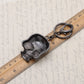Gun Grey Gothic Creepy Black Skull Head Key Chain