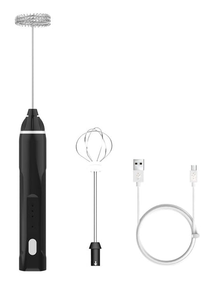 Rechargeable Milk Frother Handheld | 2 Stainless Whisks