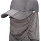 Unisex Baseball Cap With A Fold-able Removable Neck and Face Cover