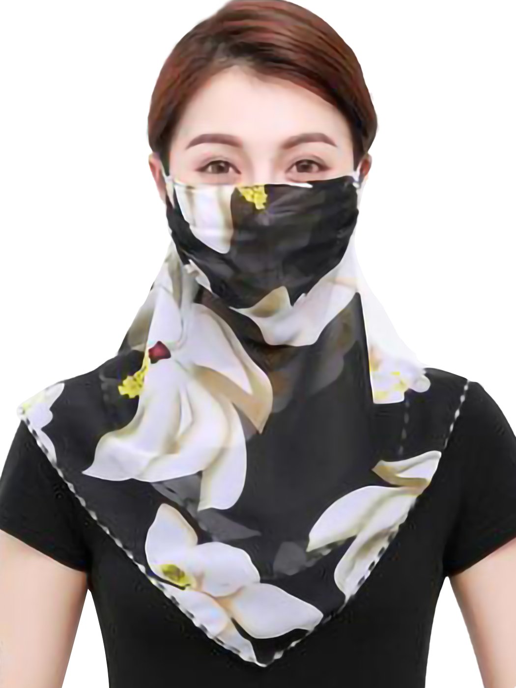 Chiffon Printed Scarf Facial Cover - 6Pack