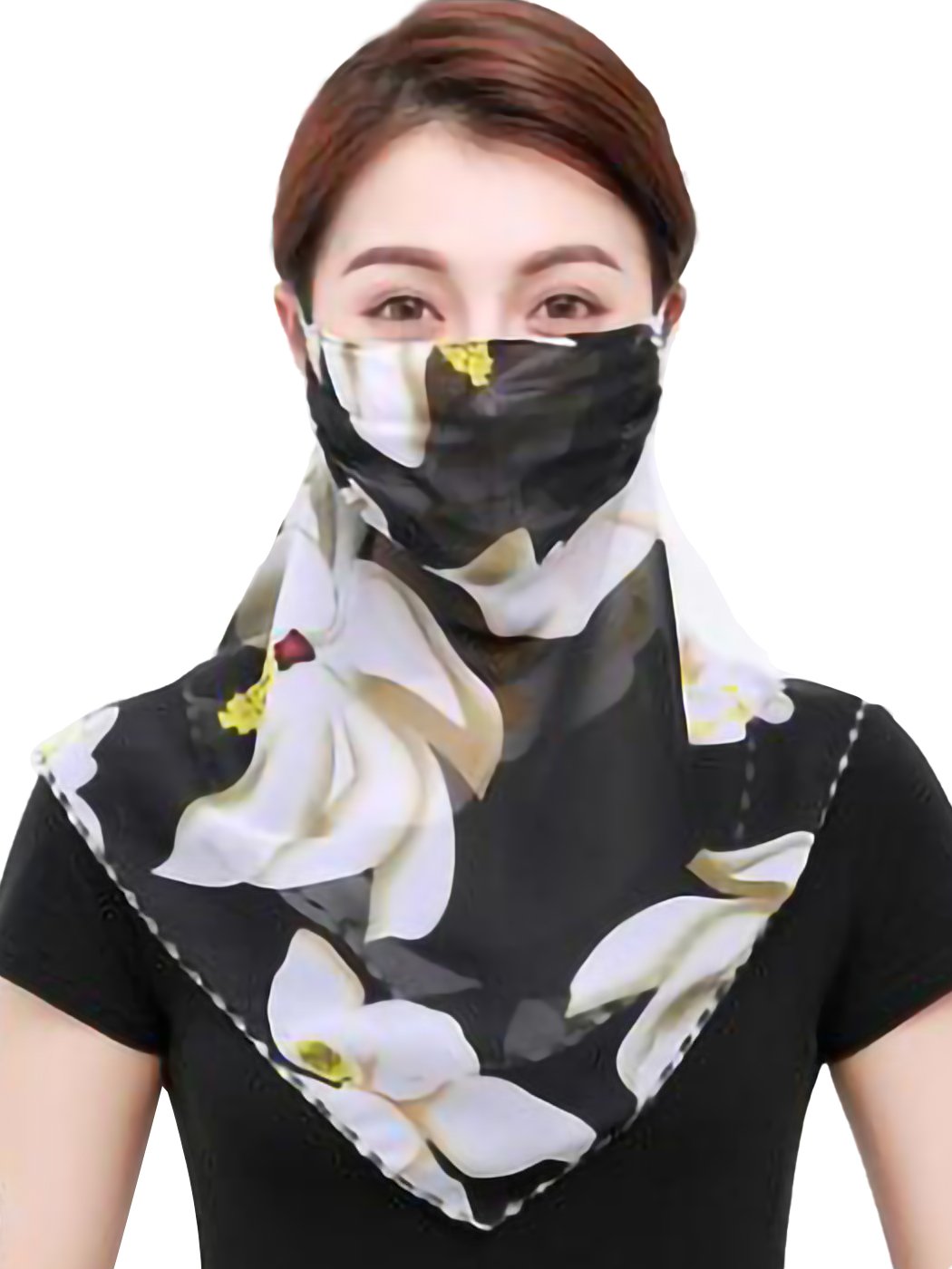 Chiffon Printed Scarf Facial Cover - 3Pack