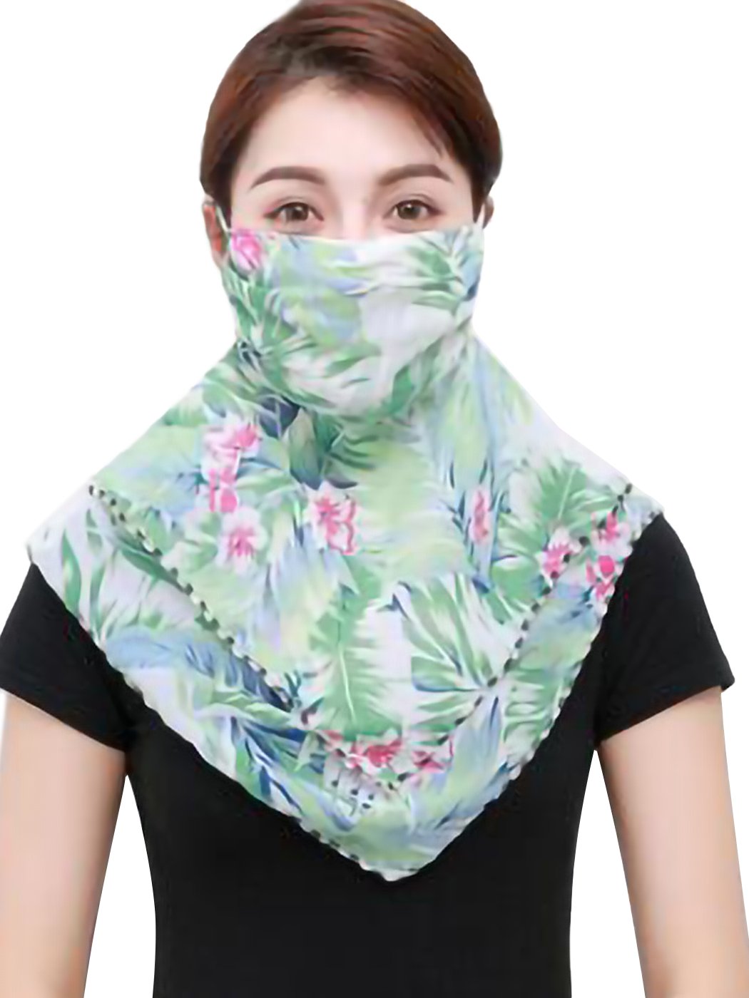 Chiffon Printed Scarf Facial Cover - 6Pack