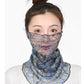 Silk Chiffon Printed Scarf Face Mask - 3Pack