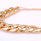 D Chain Link Style Necklace With Double Chains And Locking Closure