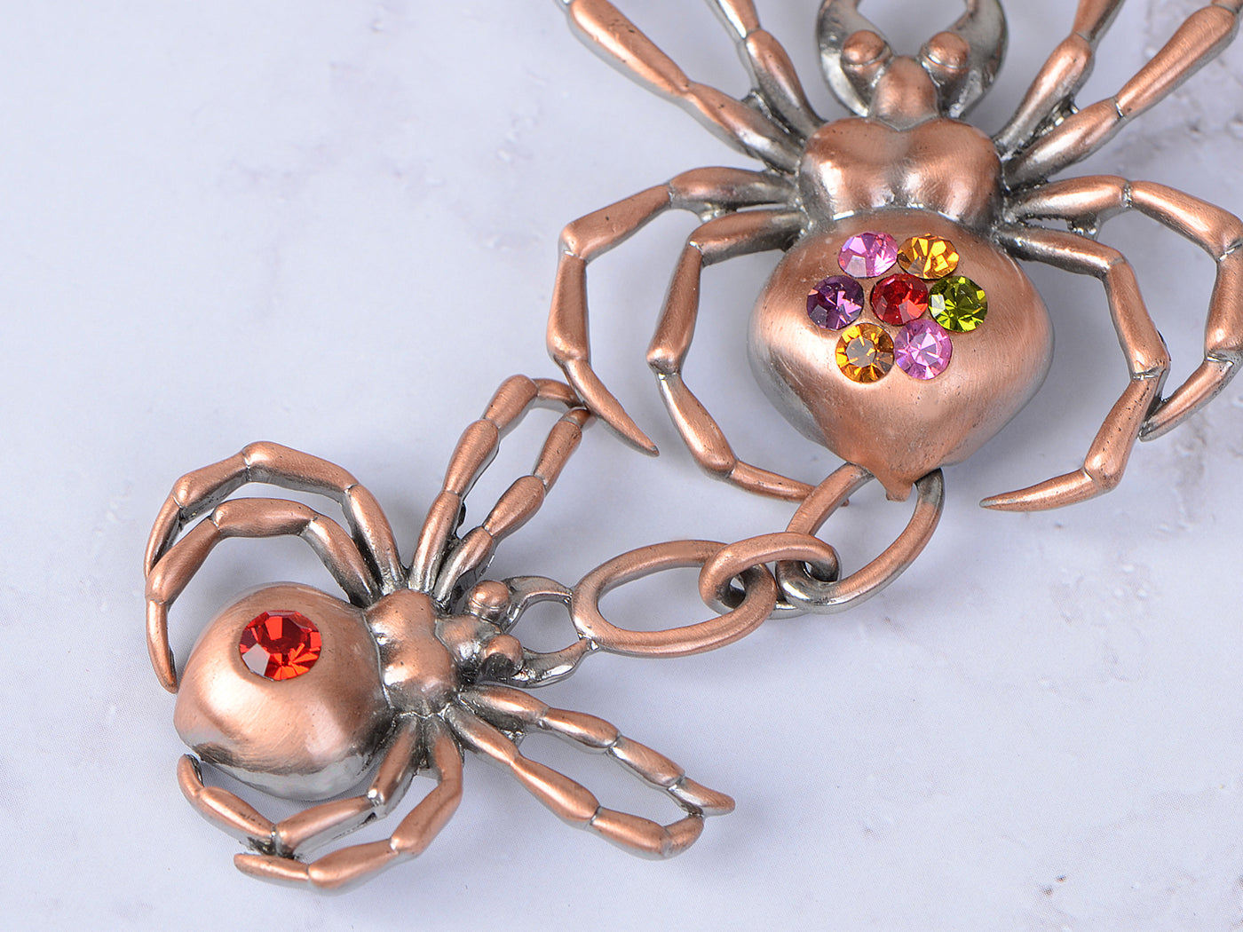 Three Spider Necklace Pendant