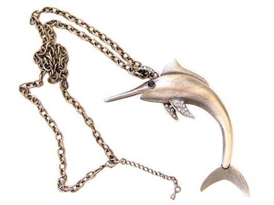 Stunning Jumping Swordfish Necklace Pendant