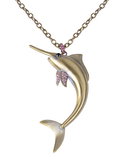 Stunning Jumping Swordfish Necklace Pendant