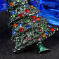 Ornament Light Merry Christmas Ice Pine Tree Pendant Necklace