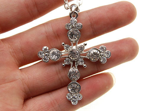 Deate Flourish Holy Cross Pendant Necklace