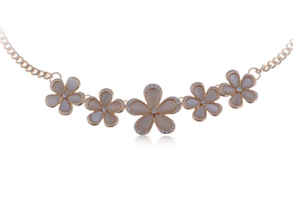 Flower Chain Shell Petal Necklace