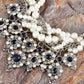 Faux Pearls Flower Pendent Chunky Bib Necklace