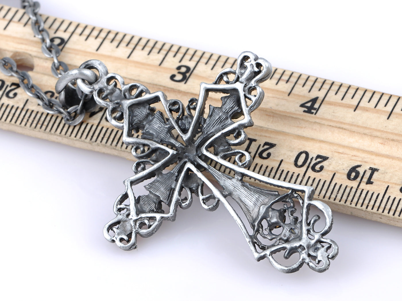 Black Religious Cross Pendant Necklace