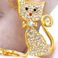 Meow Purr Cat Bow Tie Able Pendant Necklace