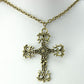 Antique Vintage Reproduct Tribal Cross Jewelry Necklace Pendant