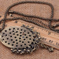 Antique Topaz Dangle Pendant Maiden Cameo Necklace