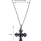 Religious Cross Pendant Necklace Aquamarine