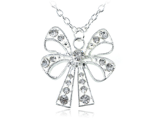 Ribbon Bow Tie Able Necklace Pendant