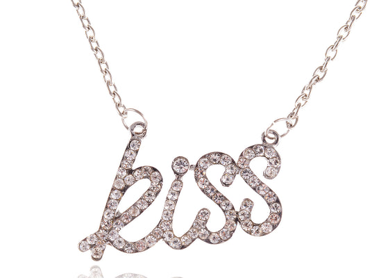 Kiss Letter Word Pendant Necklace