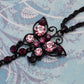 Pink Amethyst Purple Dangle Hanging Garden Butterfly Necklace