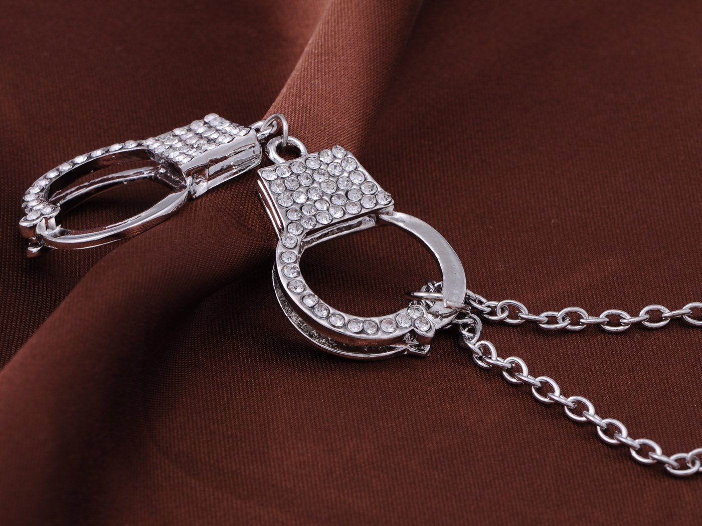 Sexy Poe Cop Handcuff Pendant Necklace