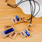 Sapphire Encrusted Geometric Shapes Necklace