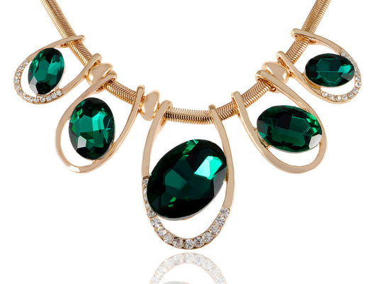 Oval Emerald Gemss Classic Necklace