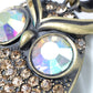 Topaz Yellow Owl Ab Big Eyed Jewelry Pendant Necklace