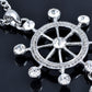 Nautical Sailor Wheel Anchor Pendant Necklace