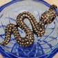 Smoky Topaz Snake Animal Reptile Pendant Necklace