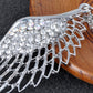 Czech Filigree Angel Bird Wing Fairy Pendant Necklace