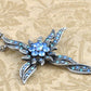 Shinely Blue Cross Sun Flower Pendant Necklace