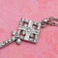Diamond Shape Head Unlock Key Pendant Necklace