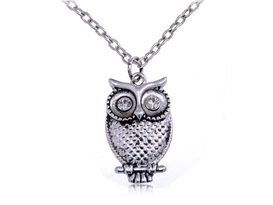 Eyes Antique Color Hoot Mister Owl Pendant Necklace