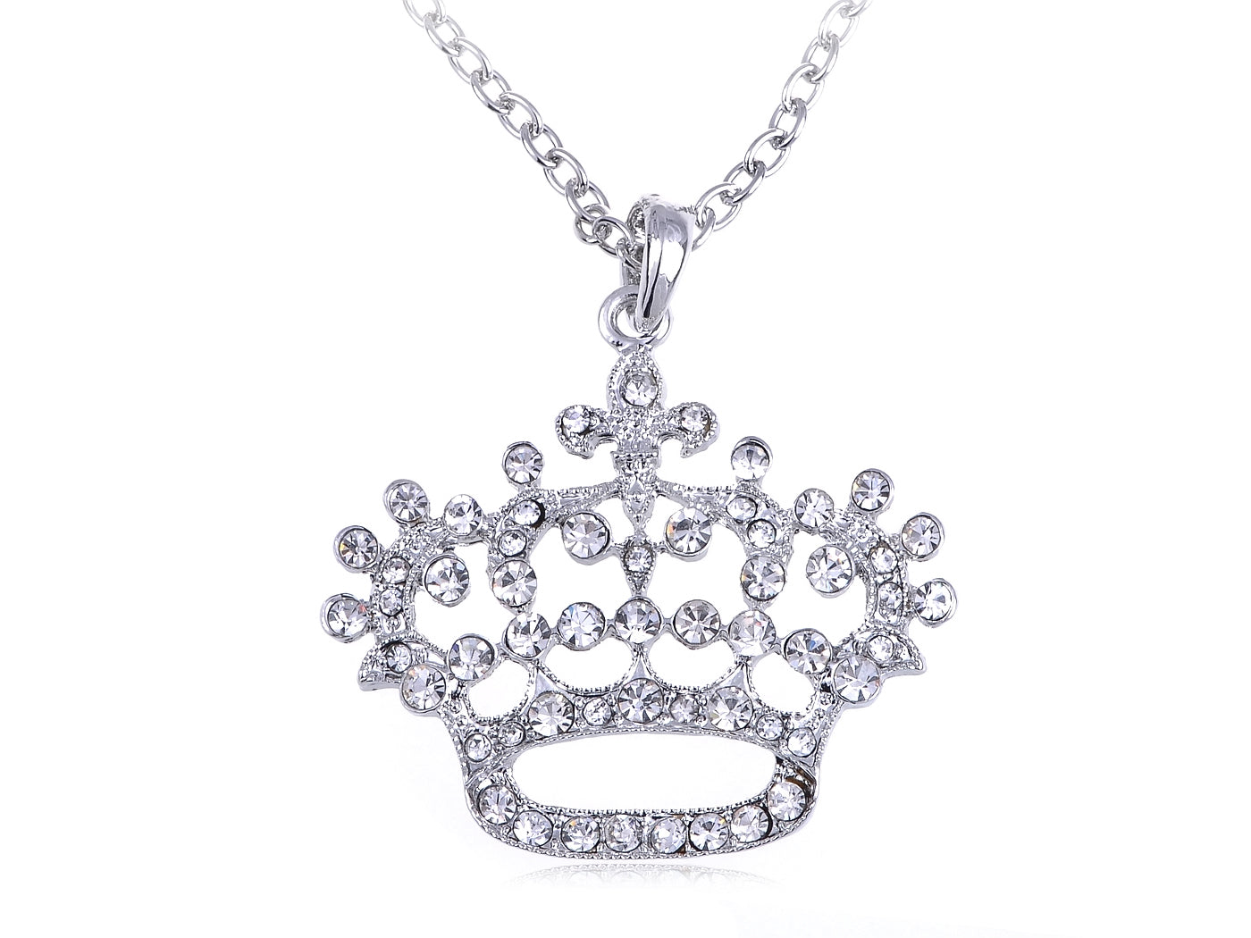Princess Queen Crown Pendant Necklace