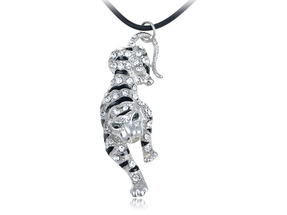 Animal Tiger Cord Pendant Necklace