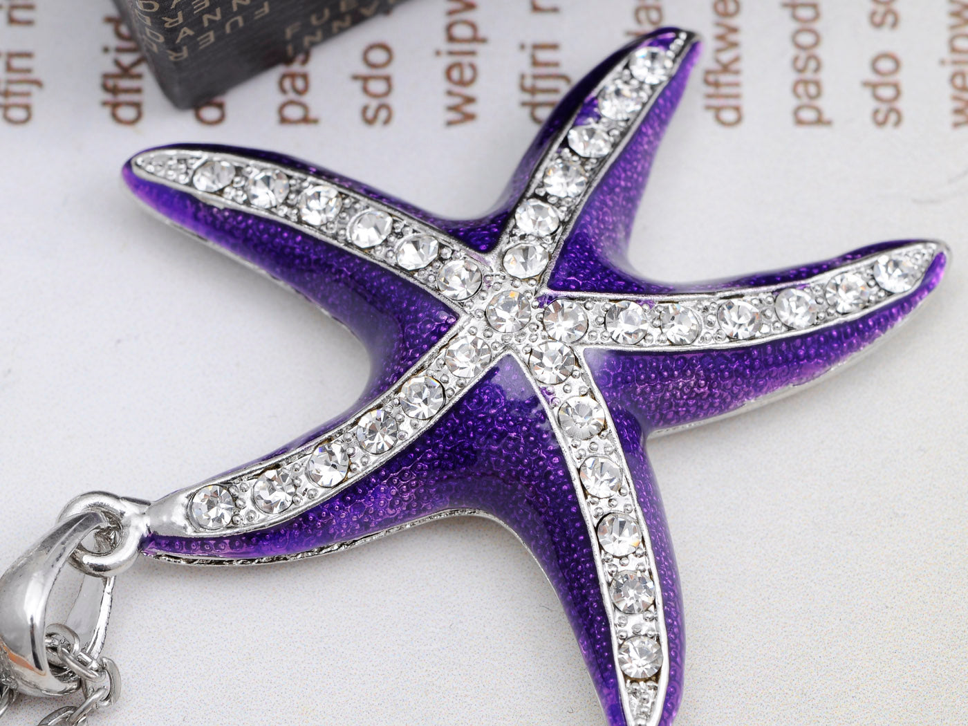 Nautical Purple Starfish Pendant Necklace