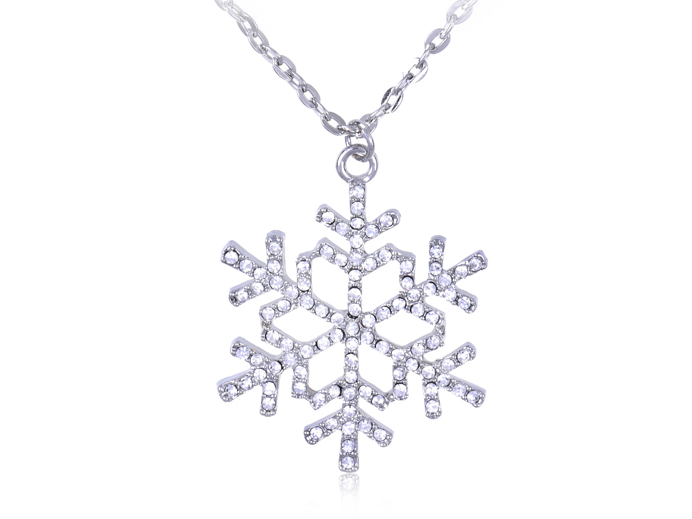 Tons Holiday Winter Snowflake Pendant Necklace