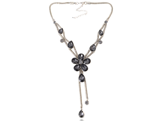 Gem Daisy Flower Floral Fancy Necklace