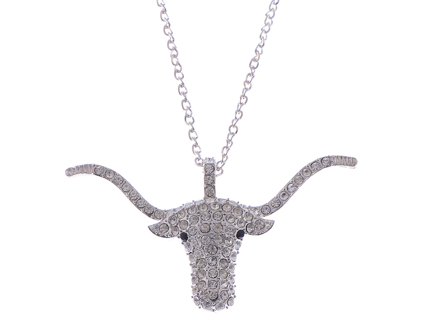 Texas Longhorn Cattle Bull Oxhead Pendant Necklace